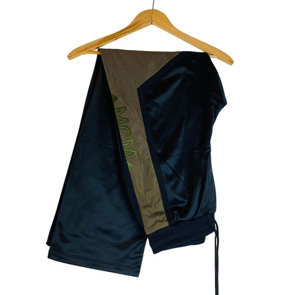 MCM Logo Print Velour Track Nylon Pants - Picture 4 of 5